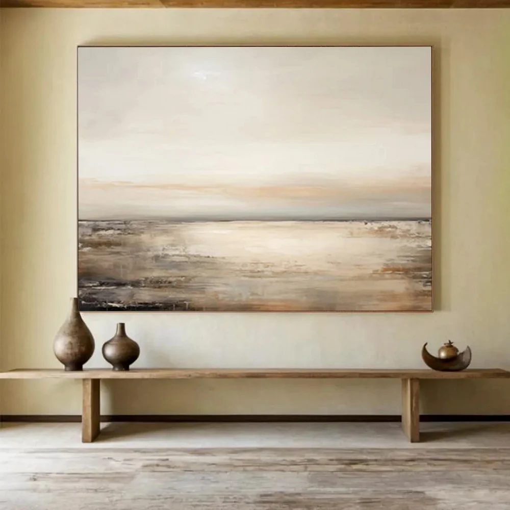 Serene Hand-painted Handmade Bedroom Relaxing Coastal Abstract Artwork FF8AD